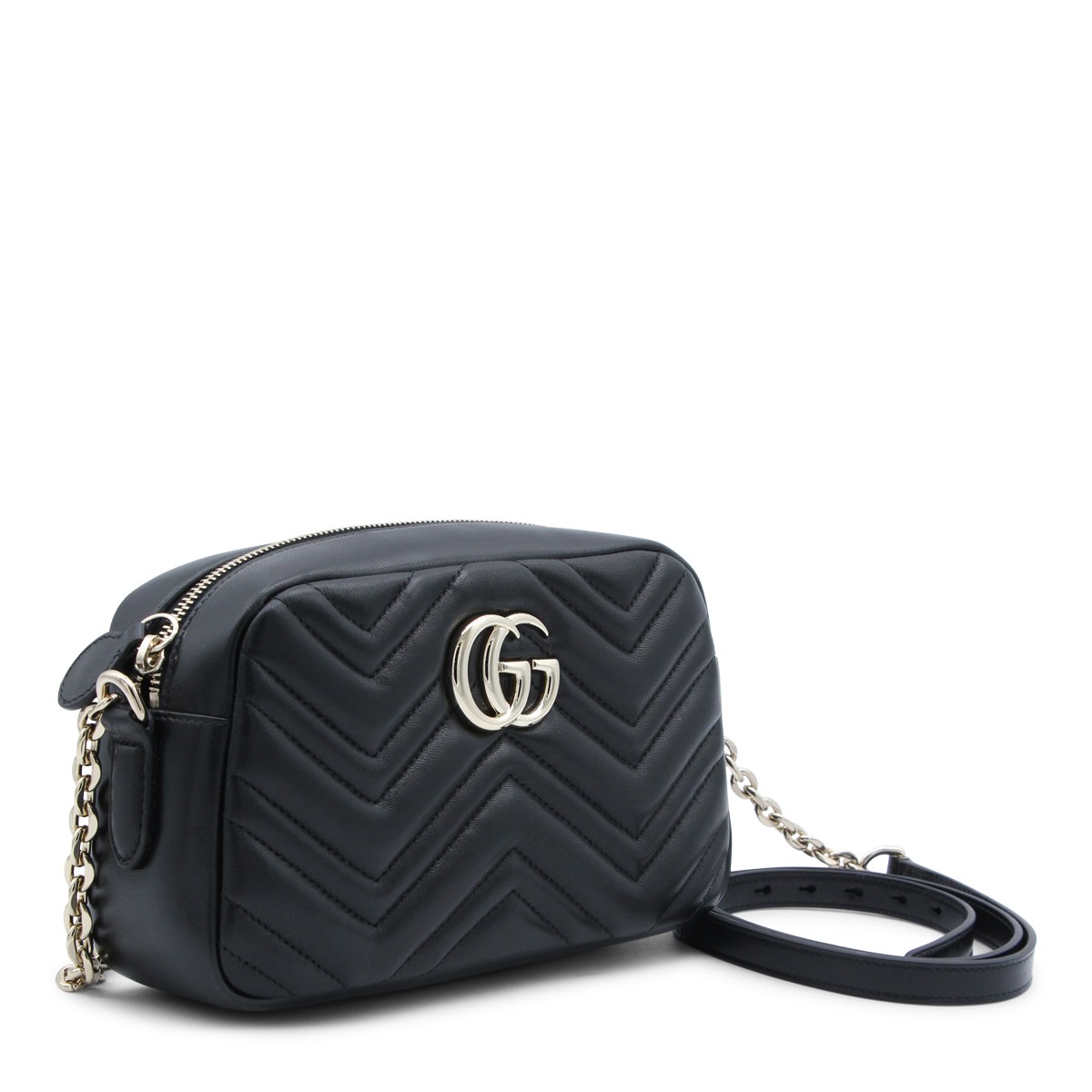 BLACK LEATHER MARMONT CROSSBODY BAG
