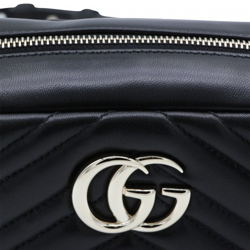 BLACK LEATHER MARMONT CROSSBODY BAG