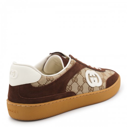 BEIGE AND BROWN SNEAKERS