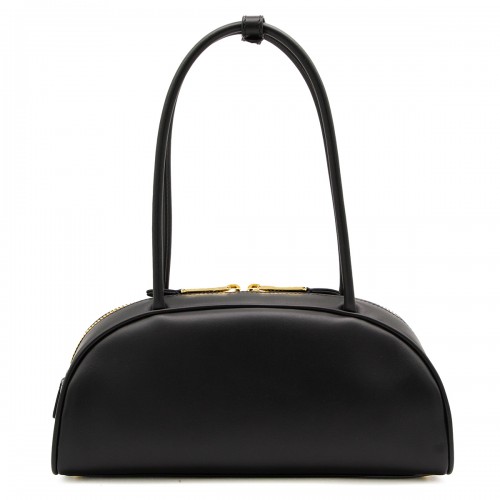 BLACK LEATHER SHOULDER BAG