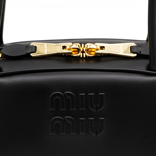 BLACK LEATHER SHOULDER BAG