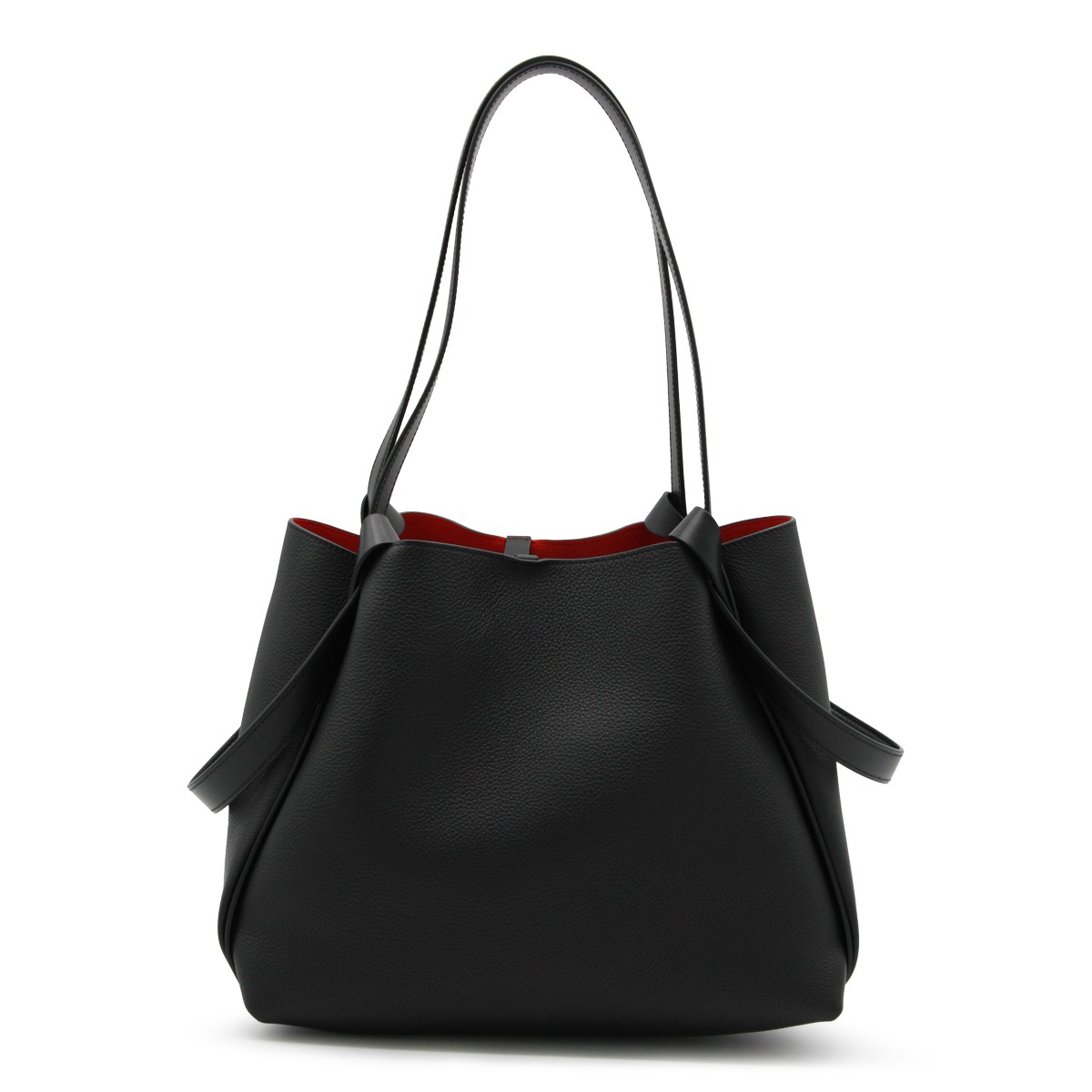 BLACK LEATHER BETTINA SMALL SHOULDER BAG