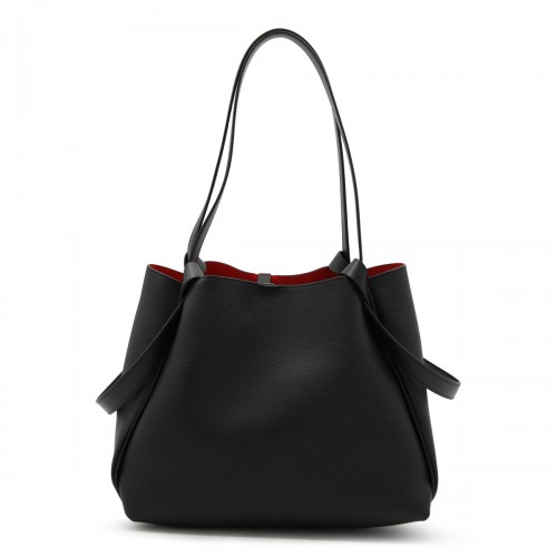 BLACK LEATHER BETTINA SMALL SHOULDER BAG