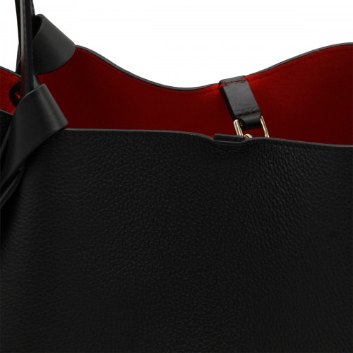 BLACK LEATHER BETTINA SMALL SHOULDER BAG