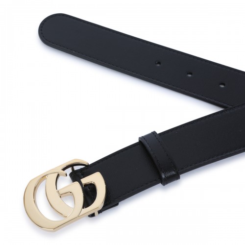 BLACK LEATHER BELT 2
