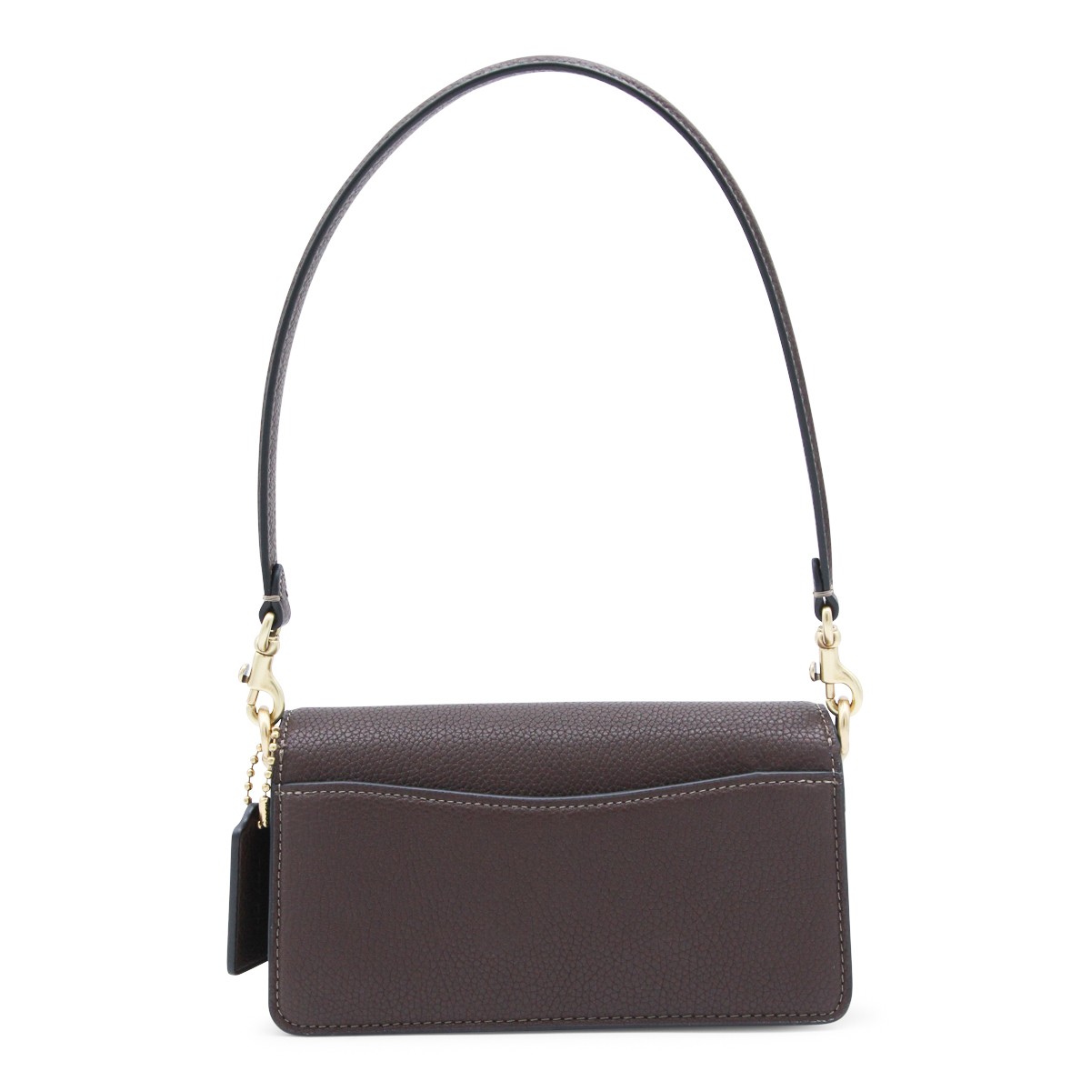 BROWN POLISHED PEBBLE LEATHER TABBY...
