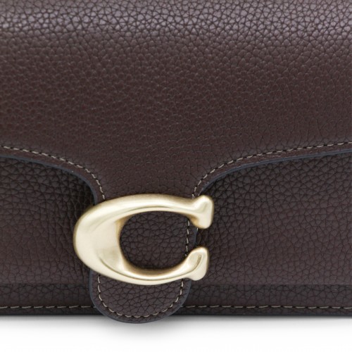 BROWN POLISHED PEBBLE LEATHER TABBY SHOULDER BAG 20 REFRESH