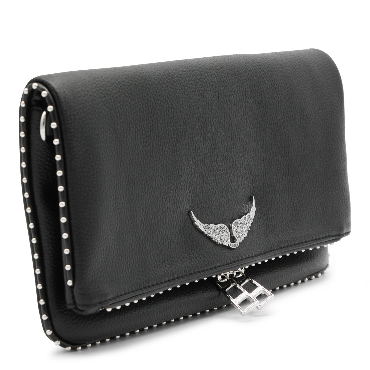 BLACK LEATHER SHOULDER BAG
