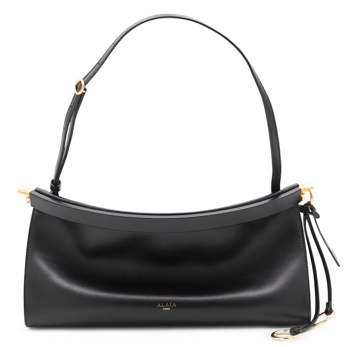 BLACK LEATHER EAST WEST MEDIUM...