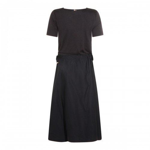 NAVY COTTON LONG DRESS 2