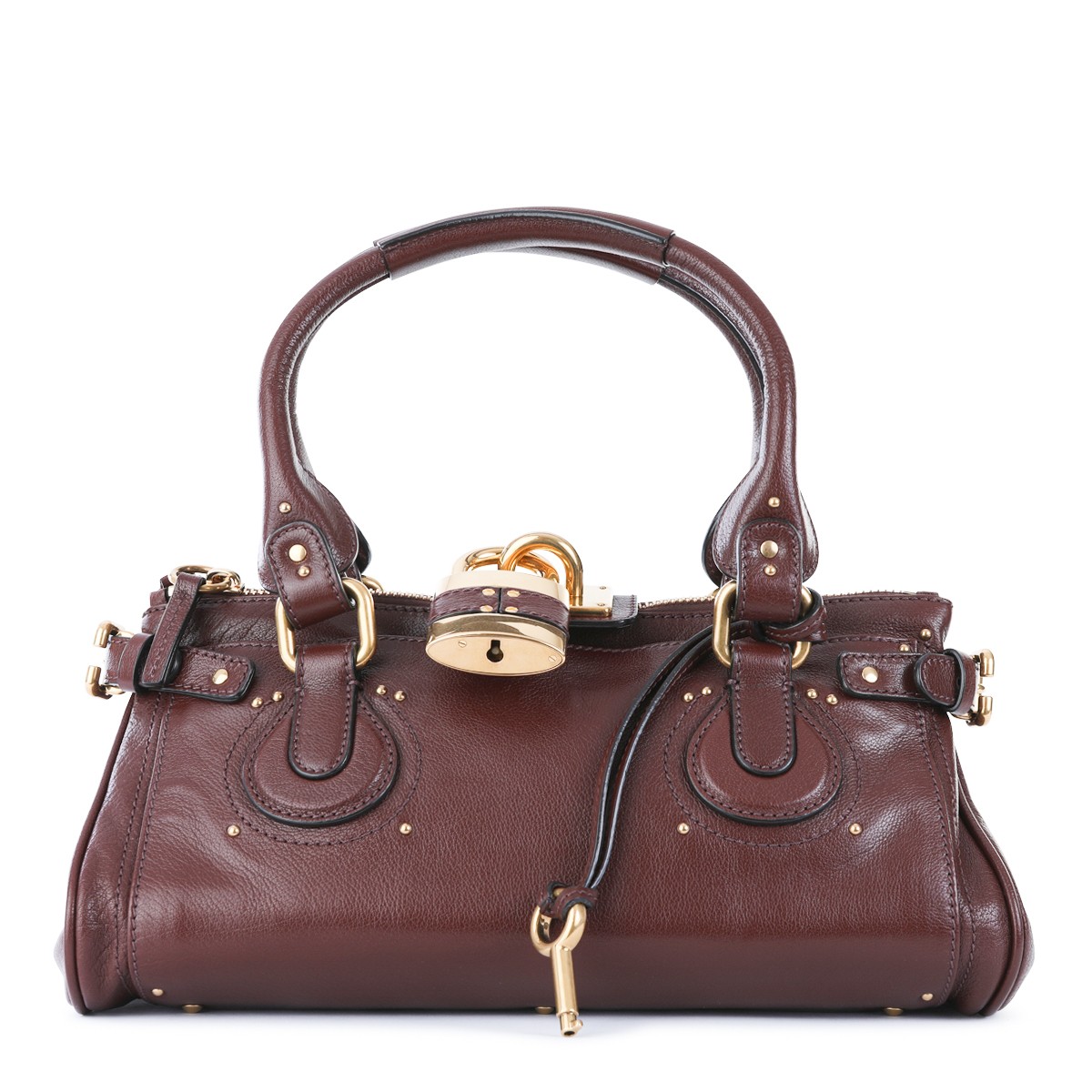 BROWN LEATHER PADDINGTON SHOULDER BAG