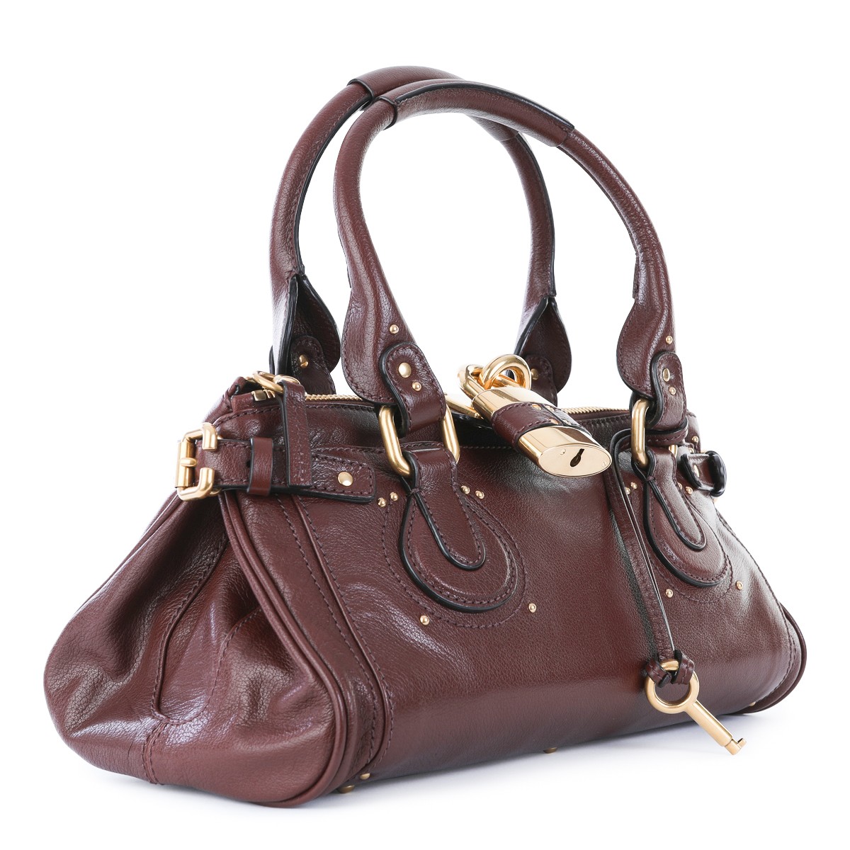 BROWN LEATHER PADDINGTON SHOULDER BAG