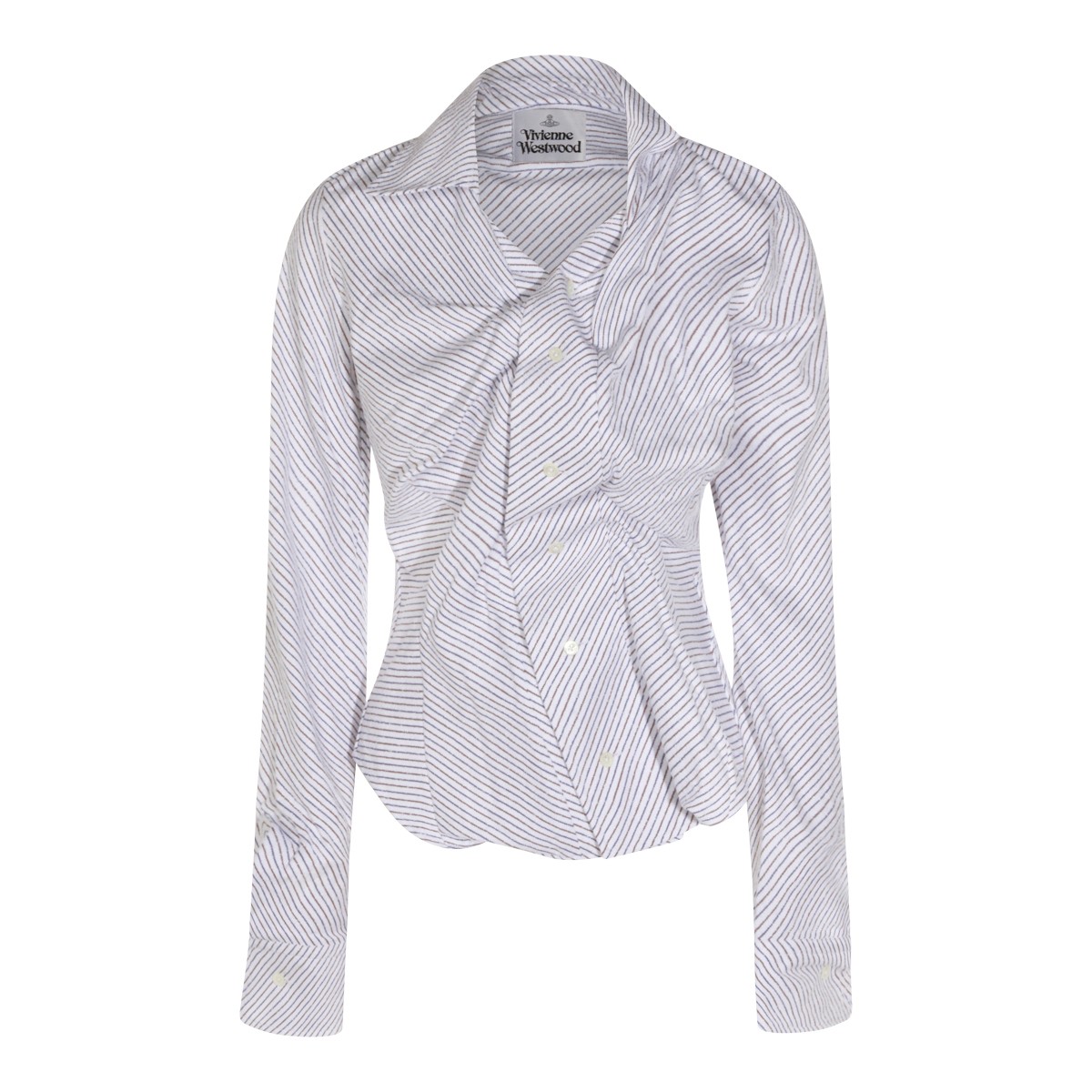 BLUE AND BROWN COTTON SHIRT