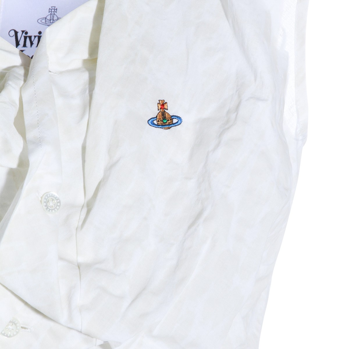 STAINED WHITE COTTON SHIRT