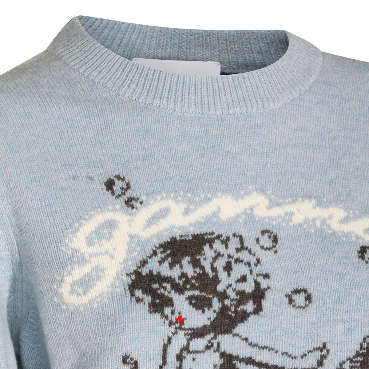 LIGHT BLUE WOOL KNITWEAR