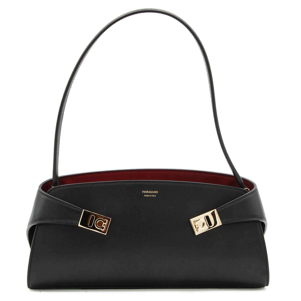 BLACK LEATHER HUG SH EAST WEST...