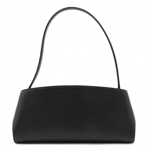 BLACK LEATHER HUG SH EAST WEST SHOULDER BAG