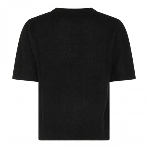BLACK WOOL T-SHIRT