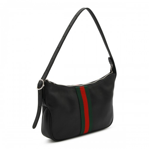 BLACK SMALL HALF MOON SHOULDER BAG