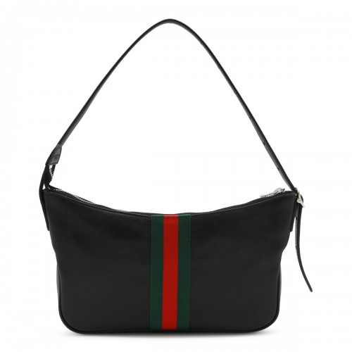 BLACK SMALL HALF MOON SHOULDER BAG