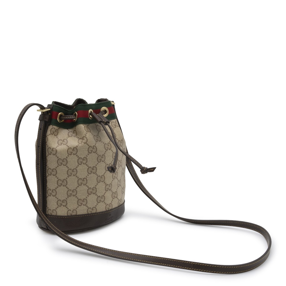 EBONY BEIGE WEB RIBBON MINI BAG