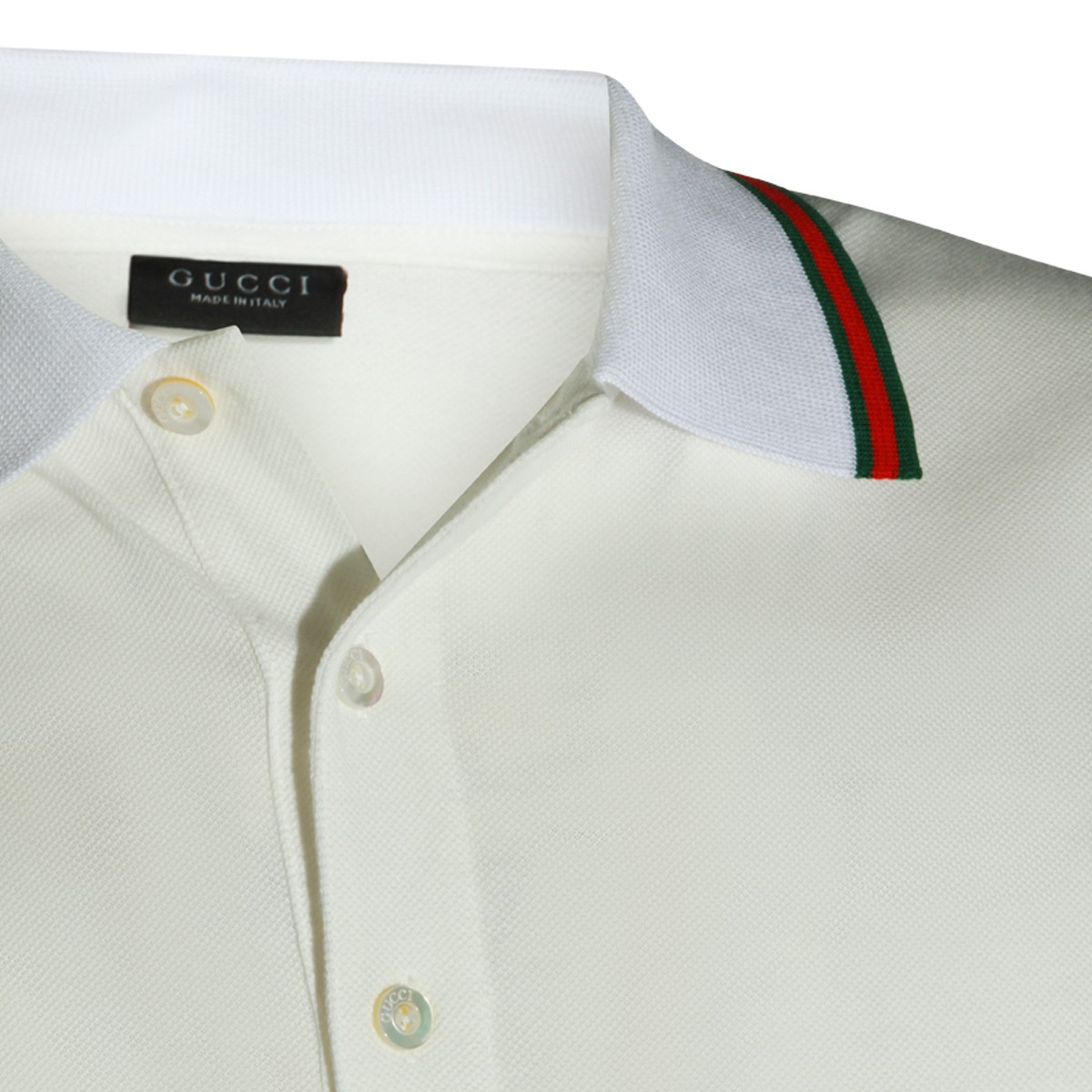 WHITE COTTON POLO SHIRT