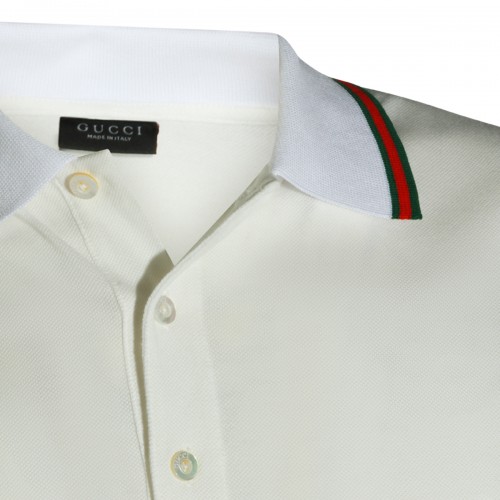 WHITE COTTON POLO SHIRT