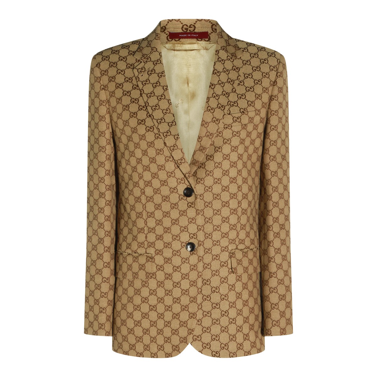 BEIGE EBONY GG COTTON BLEND BLAZER