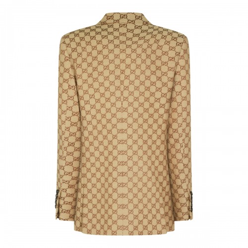 BEIGE EBONY GG COTTON BLEND BLAZER