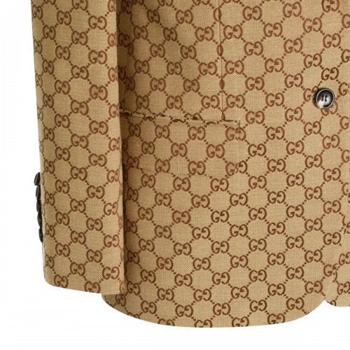 BEIGE EBONY GG COTTON BLEND BLAZER