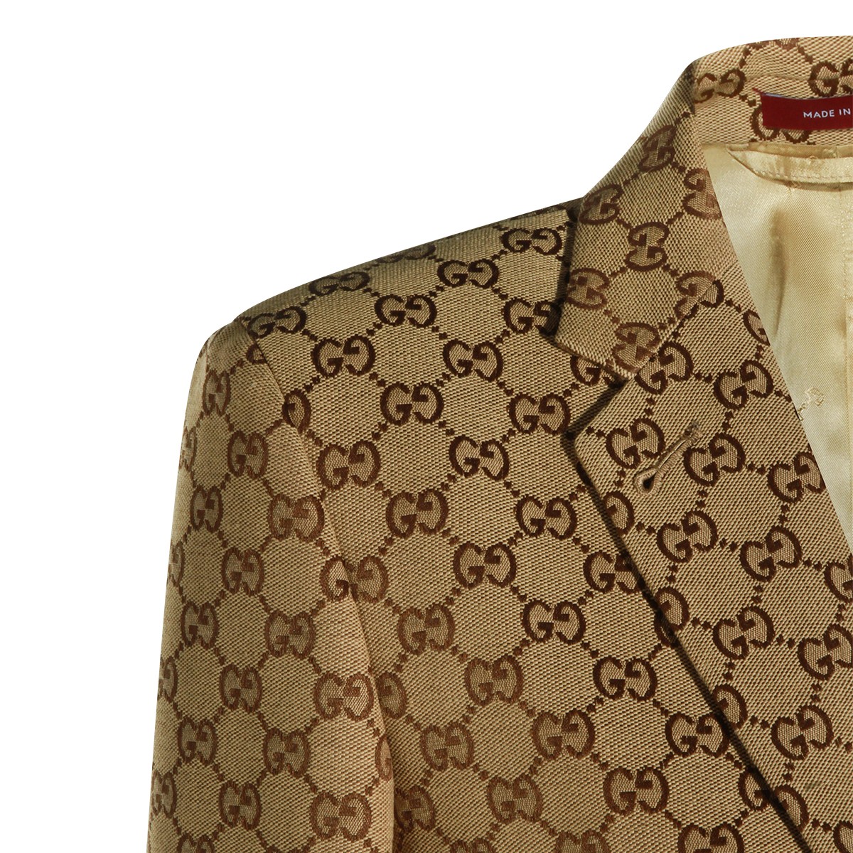 BEIGE EBONY GG COTTON BLEND BLAZER