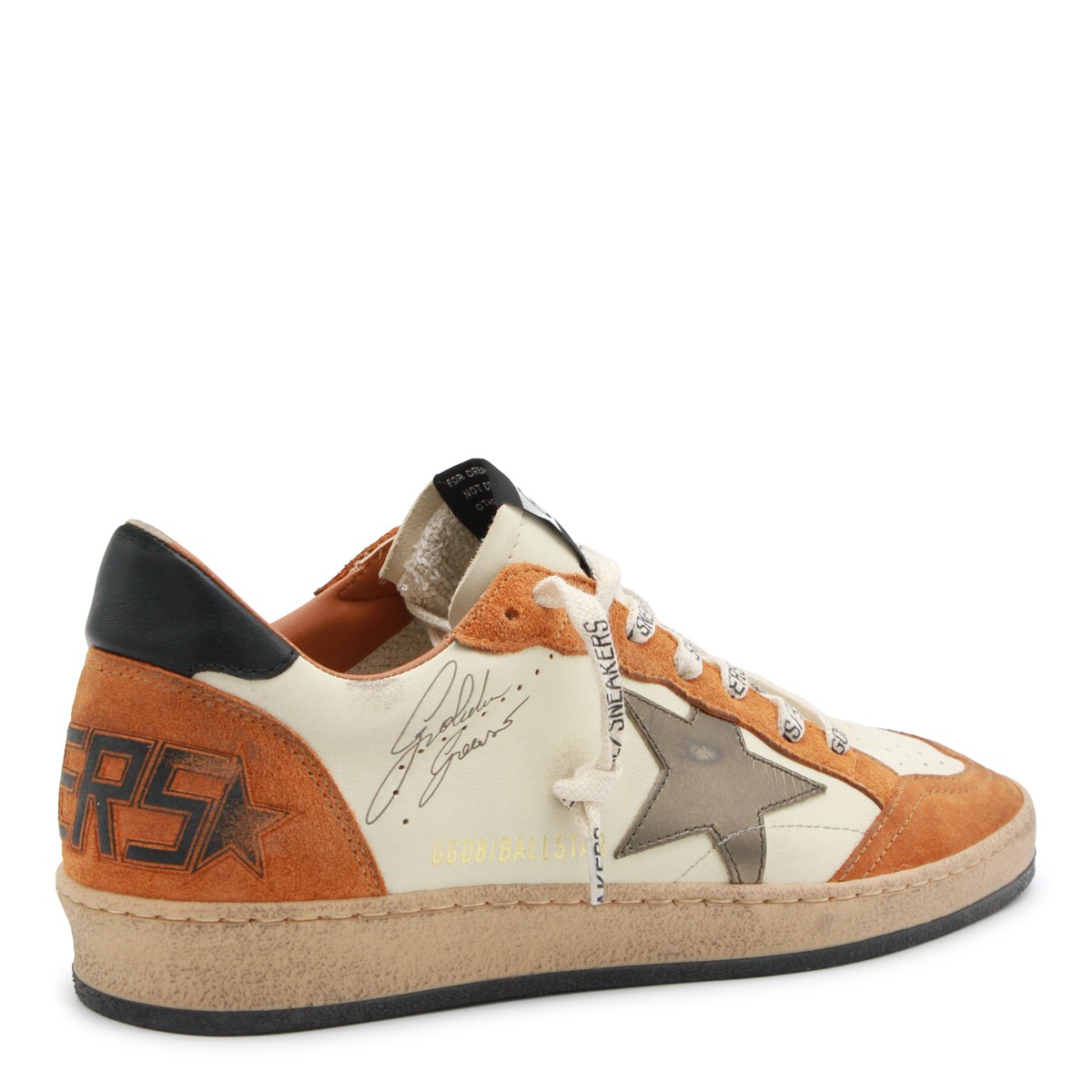 ORANGE AND WHITE LEATHER BALL STAR...