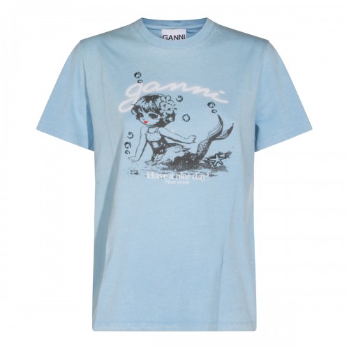 LIGHT BLUE COTTON T-SHIRT