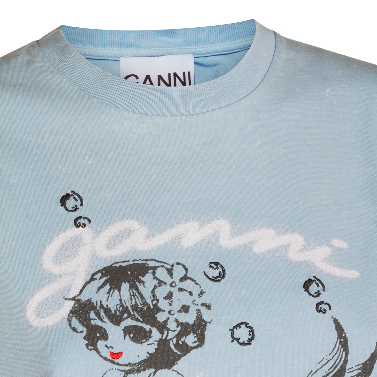 LIGHT BLUE COTTON T-SHIRT