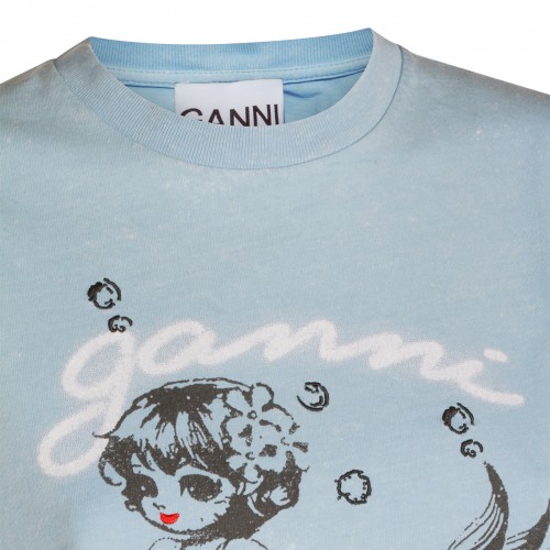LIGHT BLUE COTTON T-SHIRT