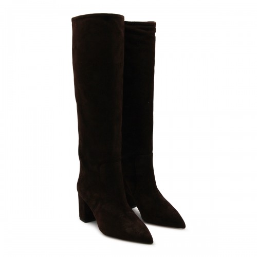 BROWN LEATHER ANJA BOOTS 2