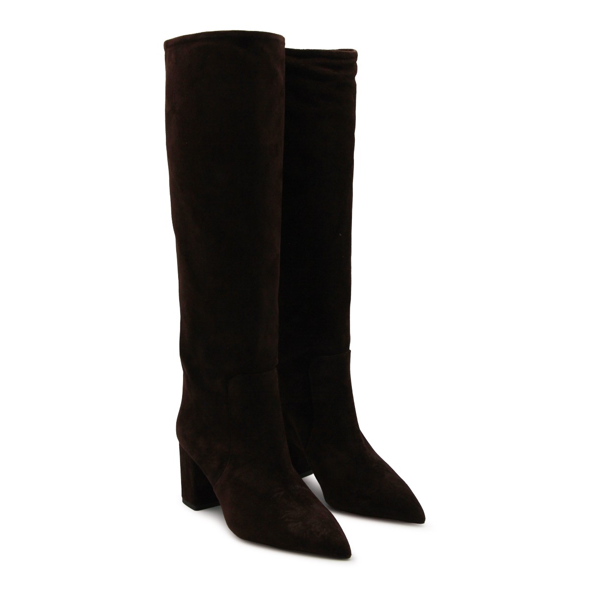 BROWN LEATHER ANJA BOOTS