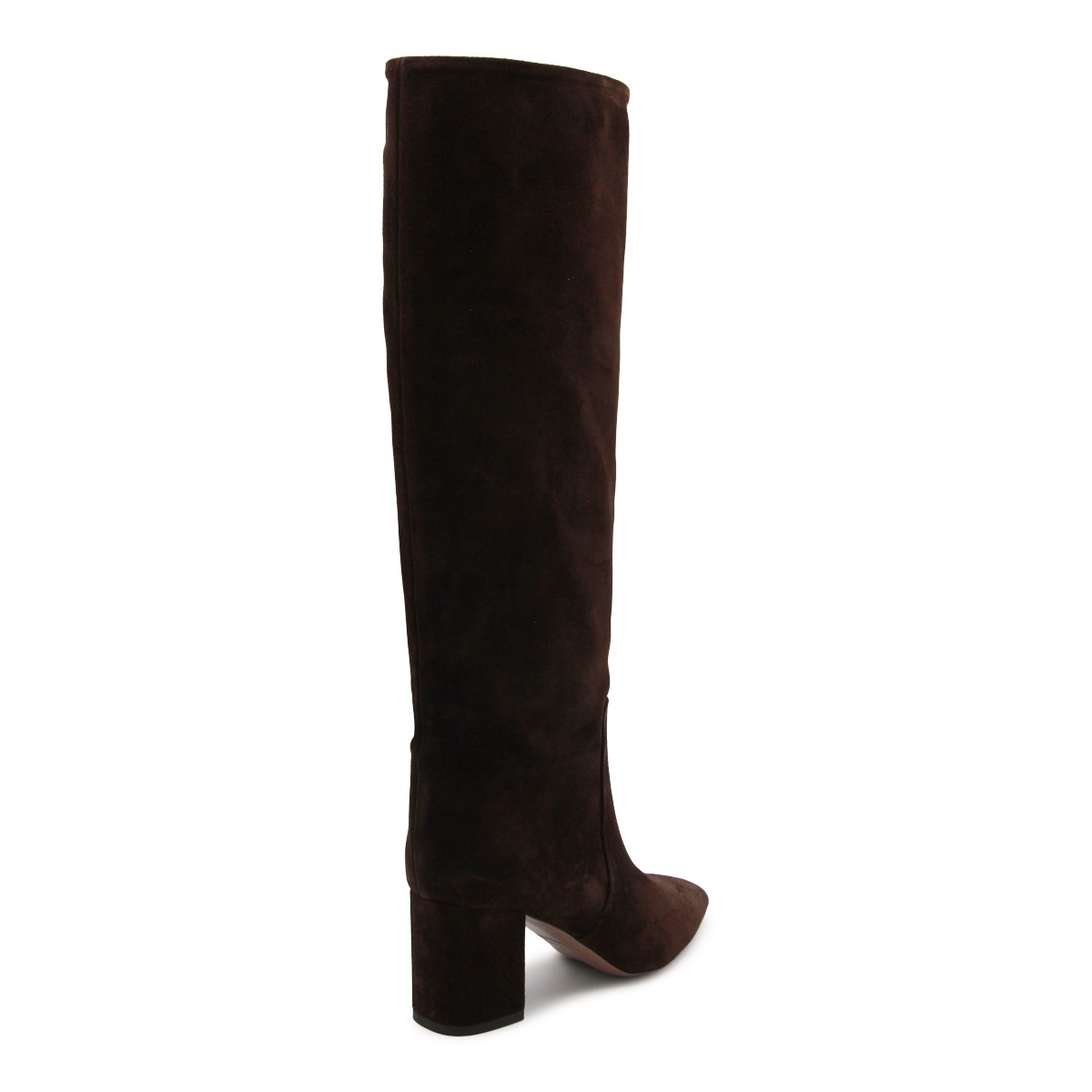 BROWN LEATHER ANJA BOOTS