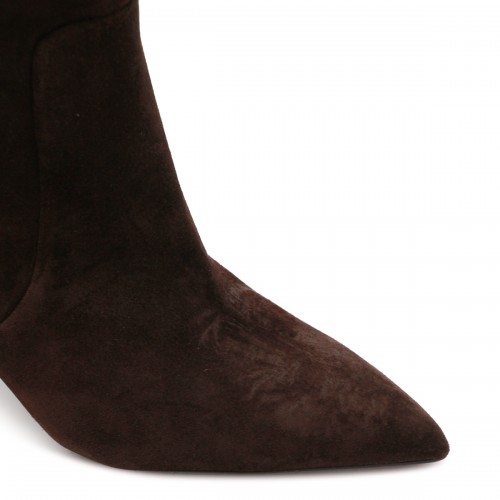BROWN LEATHER ANJA BOOTS