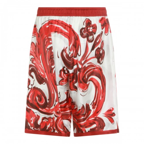 RED AND WHITE SILK SHORTS 2