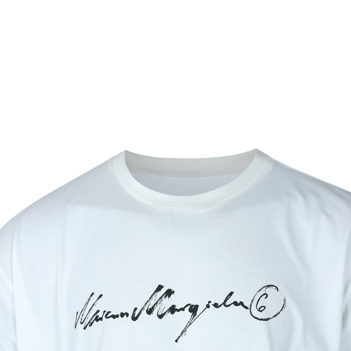 WHITE COTTON HANDWRITTEN T-SHIRT
