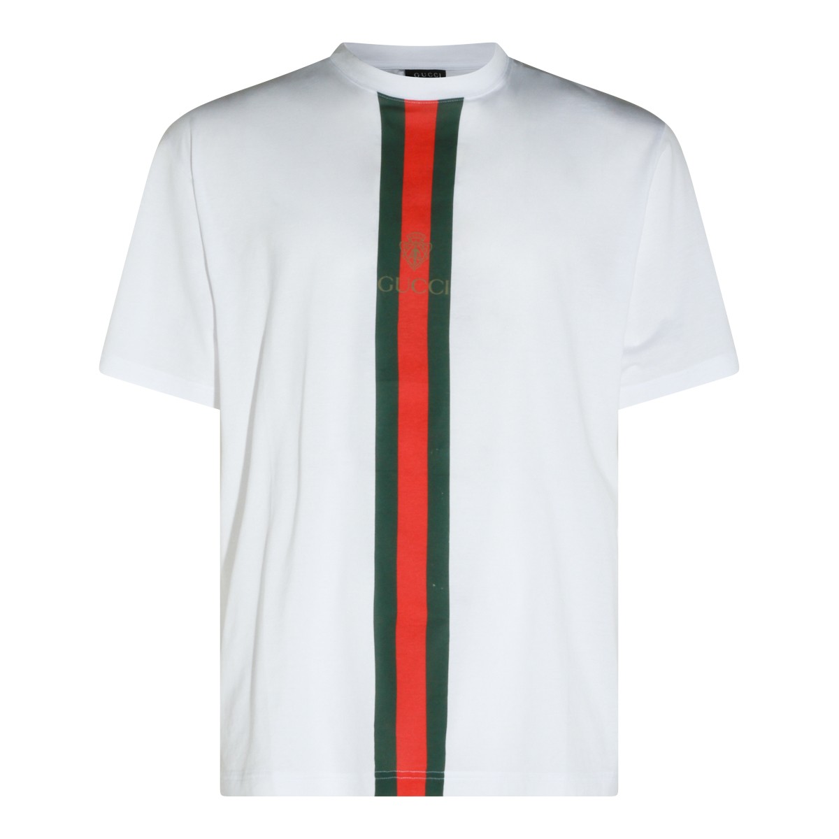 WHITE COTTON WEB RIBBON T-SHIRT