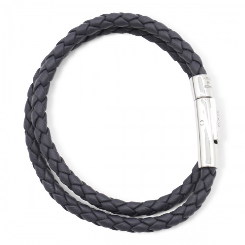 BLUE LEATHER BRACELET 2
