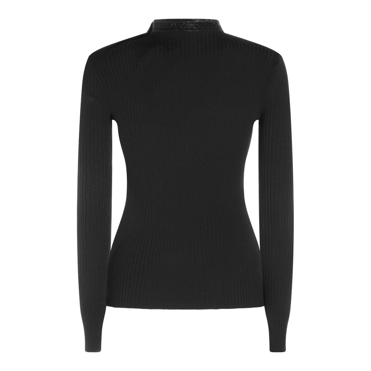 BLACK VISCOSE KNITWEAR