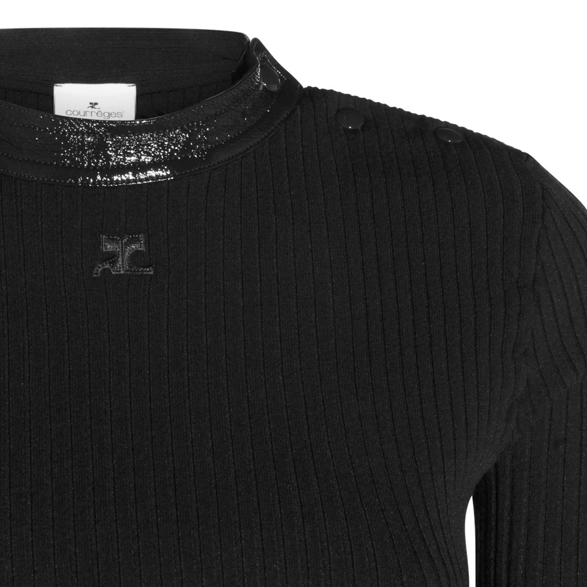 BLACK VISCOSE KNITWEAR