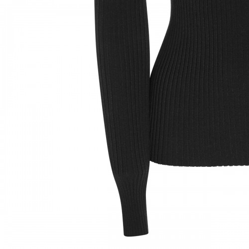BLACK VISCOSE KNITWEAR