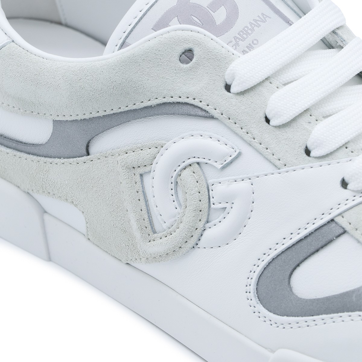 GREY AND WHITE LEATHER PORTOFINO...