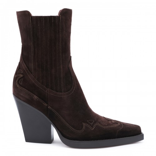 CHOCOLATE SUEDE DALLAS BOOTS