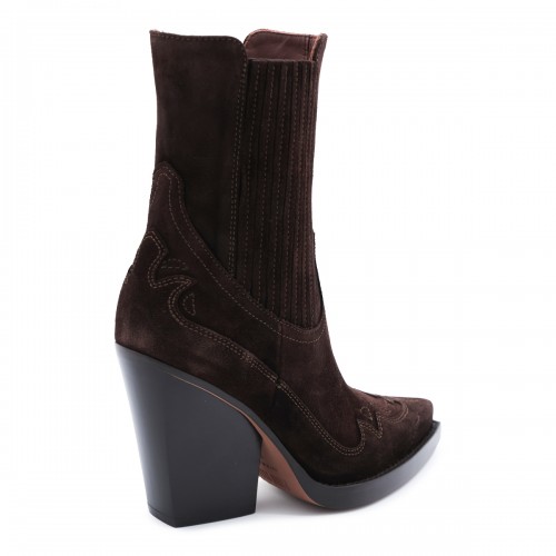 CHOCOLATE SUEDE DALLAS BOOTS