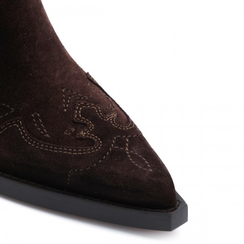 CHOCOLATE SUEDE DALLAS BOOTS